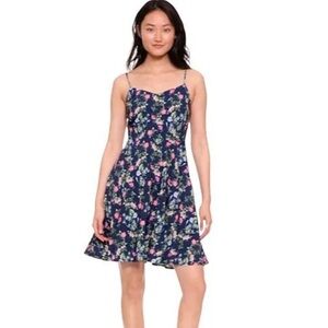 Old Navy rayon floral print smocked back spaghetti strap fit & flare cami dress